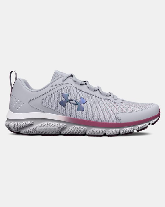 Women's UA Charged Assert 9 Iridescent Running Shoes, Gray, pdpMainDesktop image number 0